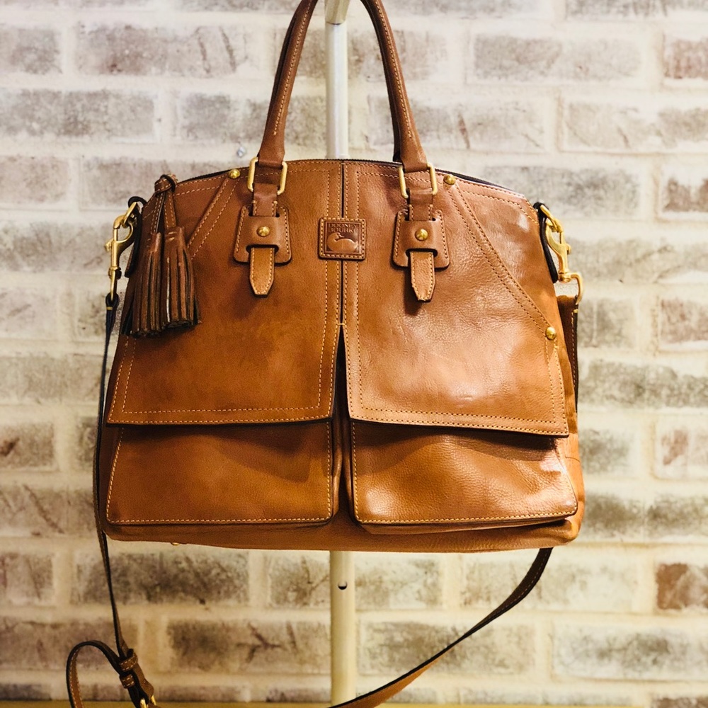 DOONEY & BOURKE Tan Florentine Leather Large Purse